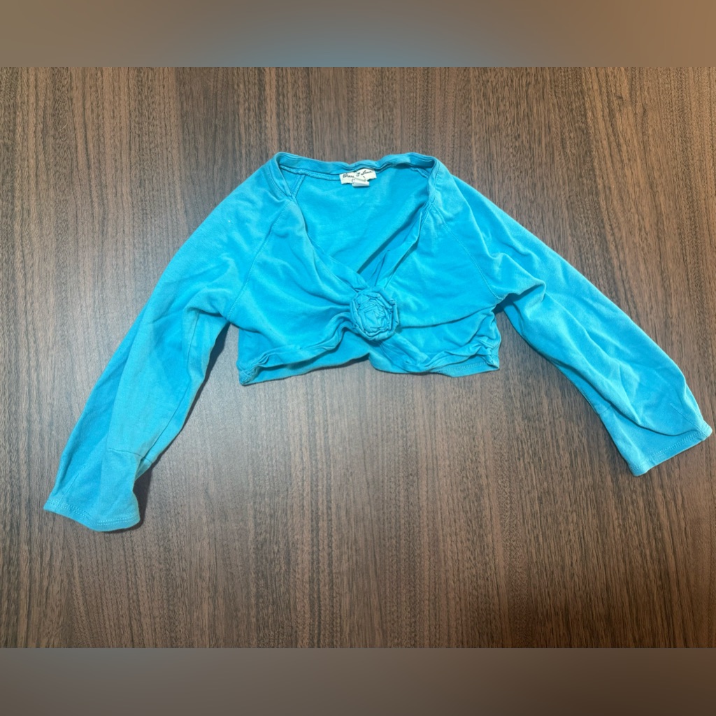Eliane Et Lena Baby Girl Blue Long Sleeve Top Size 5a